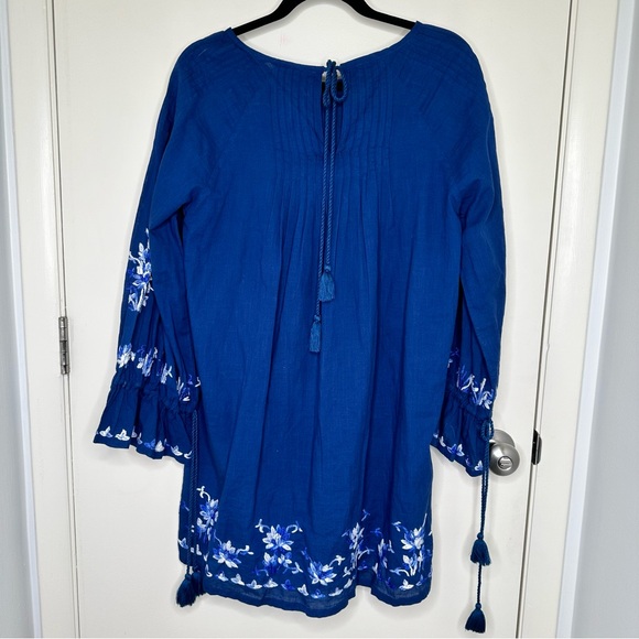 Roller Rabbit Lotus Embroidery Juniper Dress in Blue - Picture 10 of 11